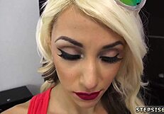 Redhead Teen Fucks Machine Suspended as Step Sis