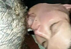 Older woman sucks Joshua Jism's big white cock in Trick City!