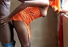 Standing Doggy African Teen Takes Bbc Like A Slut