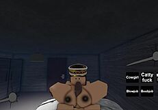 Busty English Queen Teases and Fucks a Roblox Noob with Big Tits