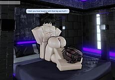 My personal slut makes me cum twice in a row on roblox