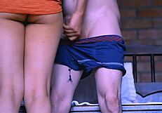 Young Sister's Friend Fucks Older Cousin in Room