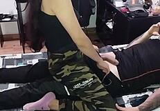 My stepfather fucks me good before I go to university