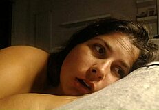 Stepson crawls under blanket