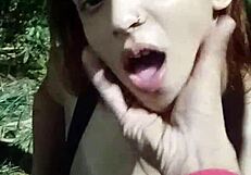 hungry girl sucks uber driver cock