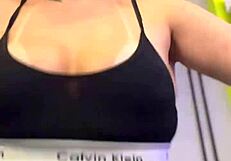 Residents Watch Wet Pussy And Hard Nipples In Building Gym