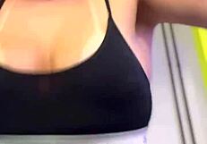 Residents Watch Wet Pussy And Hard Nipples In Building Gym