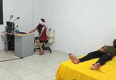 Step Sister Sitting While I Masturbate For Her