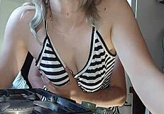 wife dripping in the kitchen, no dinner tonight, only closeness