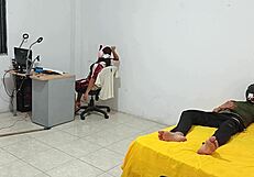 Step Sister Sitting While I Masturbate For Her