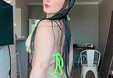 Your Latina Neighbor's Natural Tits Are Perfectly Framed by Her Thin Underwear