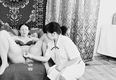 lesbian checkup for mature milf with big boobs?