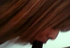 Thot tranny intensely deepthroats massive black cock