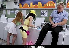 hey, the laundromat employee can fuck the owner anytime 😏 cncmilf
