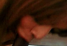 Thot tranny intensely deepthroats massive black cock