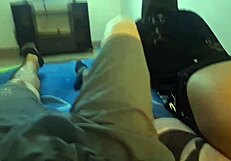 Stepsister Sucks Cock While Watching Movie At Home