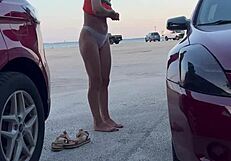 compilation of dressing up by the car