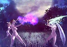 Kagamine Rin, Meiko, and Haku in full nude mod