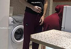 Stupid Maid Gets Stuck In Washing Machine While Spying