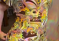 Joan Day Flaunts Curvy Body in See-Through Tights