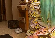 Joan Day Flaunts Curvy Body in See-Through Tights