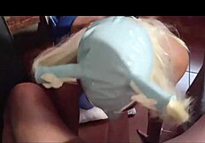 milf blowjob with pigtails pantyhose cum in mouth