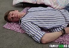 he fucks his jealous step sister's shaved pussy with his monster cock!