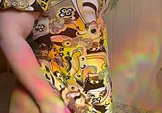 Joan Day Flaunts Curvy Body in See-Through Tights