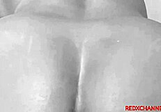 Soldier catches policeman's wife in threesome with big cocks