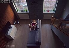 Roommate caught me masturbating and I continue as he watches