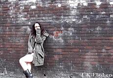 Brummie Babe Pissing In Public