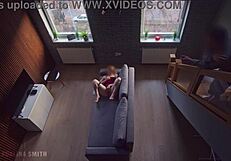 Roommate caught me masturbating and I continue as he watches