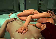 My new family game with blonde and brunette teens