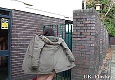 Brummie Babe Pissing In Public