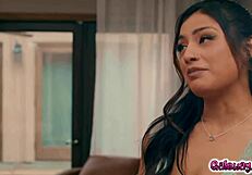 i'm the bride lily labeau and my bridesmaids octavia red, ivy ireland, and karina valentina are having hot lesbian group sex with me