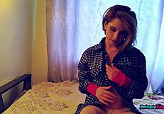 Sexy Russian Girl Plays With Toy