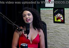 Mia Luz Teases Swingers with Secret Recordings in Sheer Red