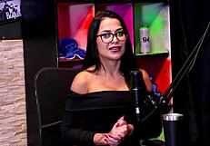 Mia Luz Teases Swingers with Secret Recordings in Sheer Red