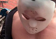 Deniska Plays Suggestive Outdoor Games With Masked Men