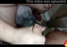 Wife Sucks Cock Until Cum on Big Tits