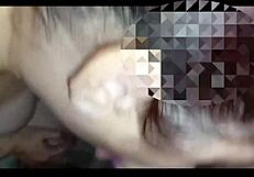 Wife Sucks Cock Until Cum on Big Tits