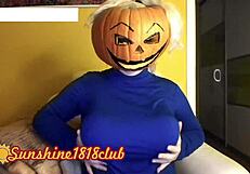 Happy halloween pervs big boobs pumpkin cam recorded 10 31