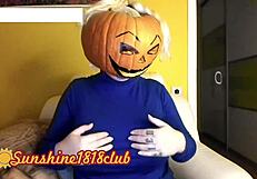 Happy halloween pervs big boobs pumpkin cam recorded 10 31