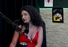 Mia Luz Teases Swingers with Secret Recordings in Sheer Red