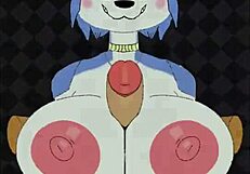 Krystal and fox mccloud engage in titty fucking with big cocks