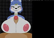 Krystal and fox mccloud engage in titty fucking with big cocks