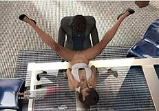 the interview pt 5 desk top ass stretching