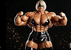 2b transforms into a muscular giantess in pump factory fmg ai animation