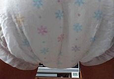 JAPANESE GIRL MAKES A DIAPER MESS! WHAT A SIGHT!