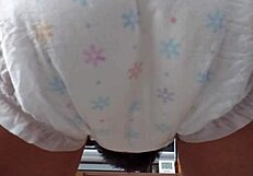 JAPANESE GIRL MAKES A DIAPER MESS! WHAT A SIGHT!